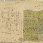 Cover image for Map - W/26 - town of Westbury, Marriott, Ritchie, South, Russell, Reid, Moore Sts, Pensioners Row, Veterans Row, Five Acre Row, various landholders, surveyor HA Neely