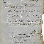 Cover image for Certificate of conveyance for 3 convict women (Ann Edwards per ship Margaret, Lydia Jordan per ship Aurora, and Agnes Marshall per ship Tory 1) to travel from Launceston to Hobart Town.