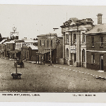 Cover image for Photograph - Postcard Wellington Street, Longford, Tasmania.  Valentine Real Photo Series M 1033. Later version of same scene Weekly Courier 14 Dec 1922