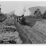 Cover image for Photograph - Train - Ab class locomotive at Boyer on a Derwent Valley Line service heading towards New Norfolk or Maydena