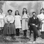 Cover image for Photograph - Family Portrait [man, woman, four children]