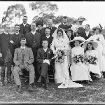 Cover image for Photograph - Wedding party - group portrait [see also NS1553-1-1011]