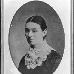 Cover image for Photograph - profile portrait of woman [lace collar; oval frame]