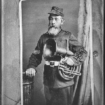 Cover image for Photograph - Solider holding french horn [photograph of original photograph]