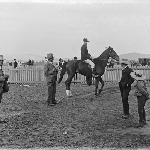 Cover image for Photograph - SORELL RACE COURSE - RACE MARSHALL ON HORSEBACK