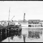 Cover image for Photograph - LEWISHAM - SS SEABIRD LOADING GOODS AT JETTY