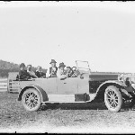 Cover image for Photograph - MRS R FEATHERSTONE, FLOSS BRAITHWAITE, MRS H. BRAITHWAITE, A.G. BARNARD IN CAR (DRIVER UNKNOWN)