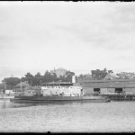 Cover image for Photograph - Hobart - KEMP AND DENNING BARGE IN FRONT OF PRINCESS PIER
