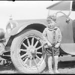 Cover image for Photograph - ARCH HUNT PUMPING CAR TYRE, SORELL