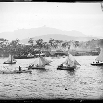 Cover image for Photograph - Hobart Regatta, sailing on Derwent near Domain. nd