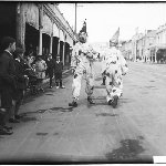 Cover image for Photograph - Clowns on Liverpool Street, Hobart to advertise movie "The Clown" [c August 1927] [glass plate]