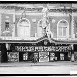 Cover image for Photograph - His Majesty's Theatre, Hobart  (built 1910)  - front [March 1928, movie 'What Price Glory' screening] [glass plate]