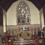 Cover image for Photograph - Hagley - St Mary's Church - interior - view of altar and stained glass window