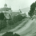Cover image for Lantern slide - Exhibition Building, Domain Hobart