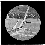 Cover image for Photograph - glass lantern slide - yachts - yachting on River Derwent - November 1923 - photo by Geo. B. Davies