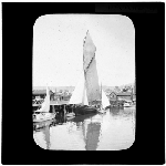 Cover image for Photograph - glass lantern slide - unidentified vessels at wharves