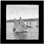 Cover image for Photograph - glass lantern slide - racing dinghies - 1927 - photo by Nat Oldham