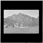 Cover image for Photograph - glass lantern slide - unidentified yacht at Coles Bay