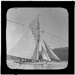 Cover image for Photograph - glass lantern slide - yachts - 'America'