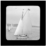 Cover image for Photograph - glass lantern slide - yachts - 'Weene' - photo by Nat Oldham