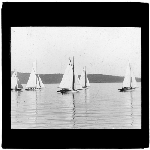 Cover image for Photograph - glass lantern slide - "A" Class yachts - about 1920