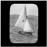 Cover image for Photograph - glass lantern slide - 'Mistrel' - 12 ft dinghy