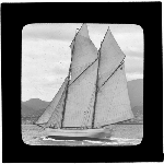 Cover image for Photograph - glass lantern slide - sailing dinghy 'Rangare' 1932