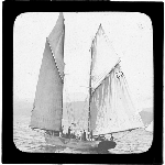 Cover image for Photograph - glass lantern slide -  yacht - 'Huon Pine'