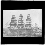 Cover image for Photograph - glass lantern slide - four-masted barque - 'Alice A. Leigh'