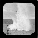 Cover image for Photograph - glass lantern slide - blowing up whaling brig 'Velocity'