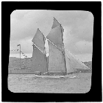 Cover image for Photograph - glass lantern slide - yachts - 'Heather Belle' - 1925 - photo by Nat Oldham