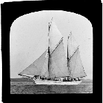 Cover image for Photograph - glass lantern slide - yachts - 'Heather Belle' - photo by Nat Oldham