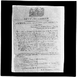 Cover image for Photograph - glass lantern slide - newspaper Government and General Orders - notice re price of labour - 1822 - by J. W. Beattie, Hobart