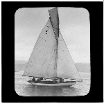 Cover image for Photograph - glass lantern slide - yachts - 'Grayling' - 9 April 1932 - photo by Nat Oldham