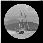 Cover image for Photograph - glass lantern slide - yachts - Hobart Regatta - photo by Nat Oldham