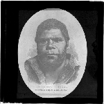 Cover image for Photograph - glass lantern slide - copy of illustration of "William Lanne, the last man" (photographed by Mr C.A. Woolley, 1866.)