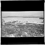 Cover image for Photograph - glass lantern slide - Saltwater River - Coal Mines station from Mt Lepus - J.W. Beattie