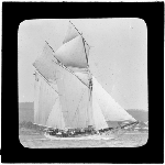 Cover image for Photograph - glass lantern slide - yachts - 'Terra Linna' - photo by Nat Oldham