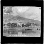 Cover image for Photograph - glass lantern slide - copy of painting "Government House, Hobart 1847" prepared by J.W. Beattie, Hobart