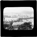 Cover image for Photograph - glass lantern slide - Hobart - view of harbour and ships ('by Sandy")