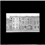 Cover image for Photograph - glass lantern slide - Hobart - Wharves - "Sailor's Home" (or "Sailor's Rest") and Nettlefold's shop