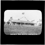 Cover image for Photograph - glass lantern slide - Risdon - "Government House, Risdon - built 1903" - Gregson's House? - bunting and flags flying - 1903?