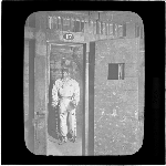 Cover image for Photograph - glass lantern slide - Prison Hulk "Success" - prisoner in Iron Punishment Band - 'Tasmanian Series' J. W. Beattie - No 497B