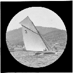Cover image for Photograph - glass lantern slide - yachts - 'Pandora' - photo by Nat Oldham