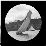 Cover image for Photograph - glass lantern slide - yachts - 'Grayling' - 1924 - photo by Nat Oldham
