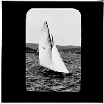 Cover image for Photograph - glass lantern slide - yachts - ' Nicanor' - photo by Nat Oldham