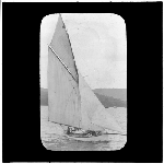 Cover image for Photograph - glass lantern slide - yachts - 'Mistrel' - photo by Nat Oldham