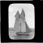 Cover image for Photograph - glass lantern slide - yachts - ketch 'Alice' - photo by Nat Oldham