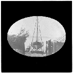 Cover image for Photograph - glass lantern slide - yachts - 'The Flirt' - A. C. Douglas - yacht on the slips - photo by Nat Oldham