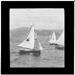 Cover image for Photograph - glass lantern slide - yachts - 'Rangarl' - photo by Nat Oldham